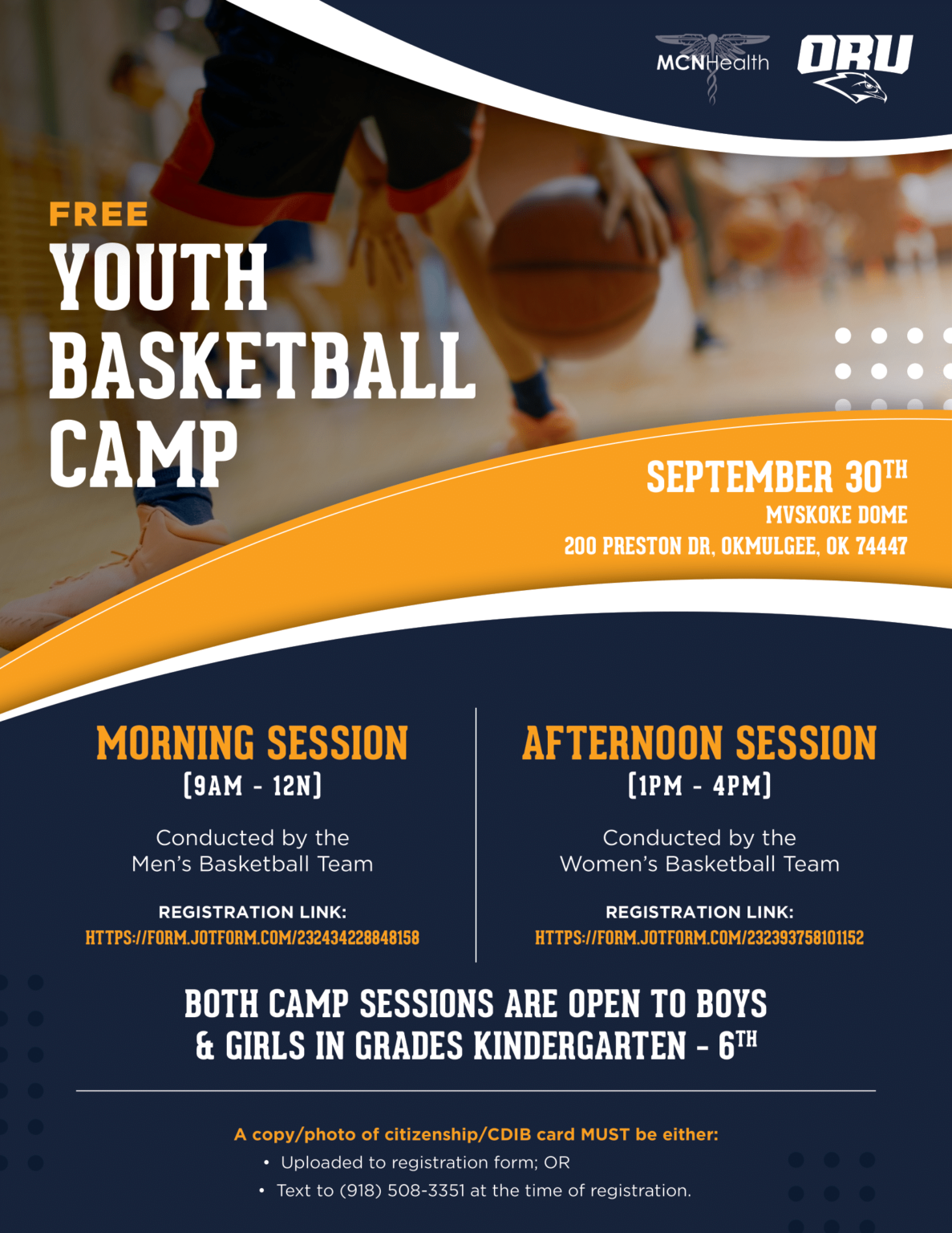 Mcn Health Partners With Oru For Native Youth Basketball Camp - The 